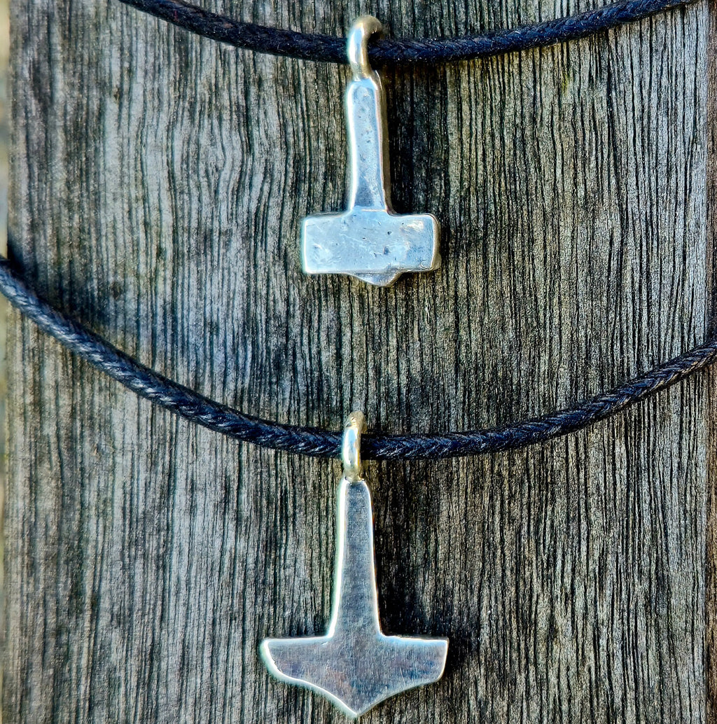 Two small silver Thors Hammers