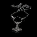 Valhallas Thor's Hammer in Pewter on Stainless Steel Chain