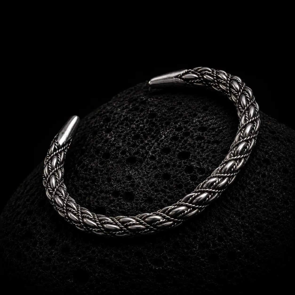 Gotland Style Armring Woven in Sterling Silver