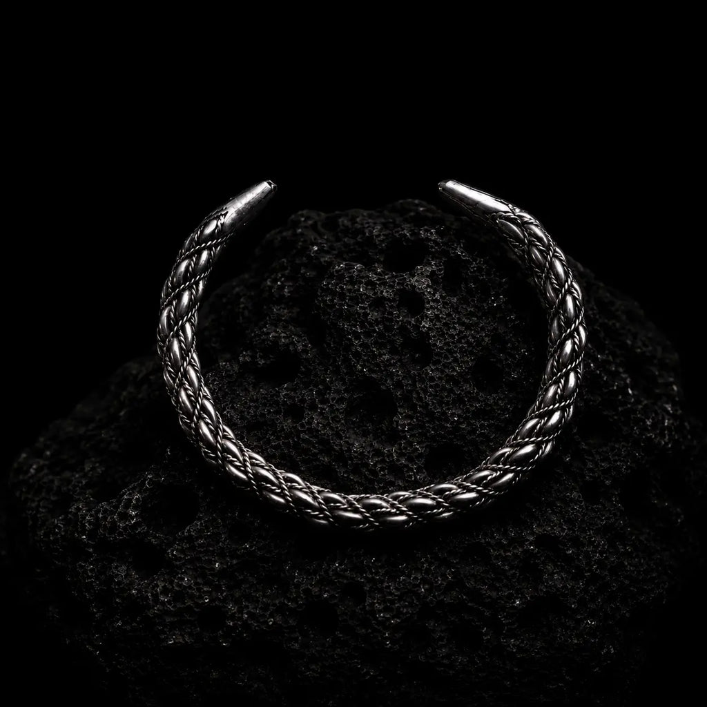 Gotland Style Armring Woven in Sterling Silver