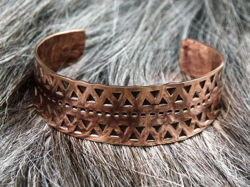 Viking Jewellery Bronze Stamped Bracelet 