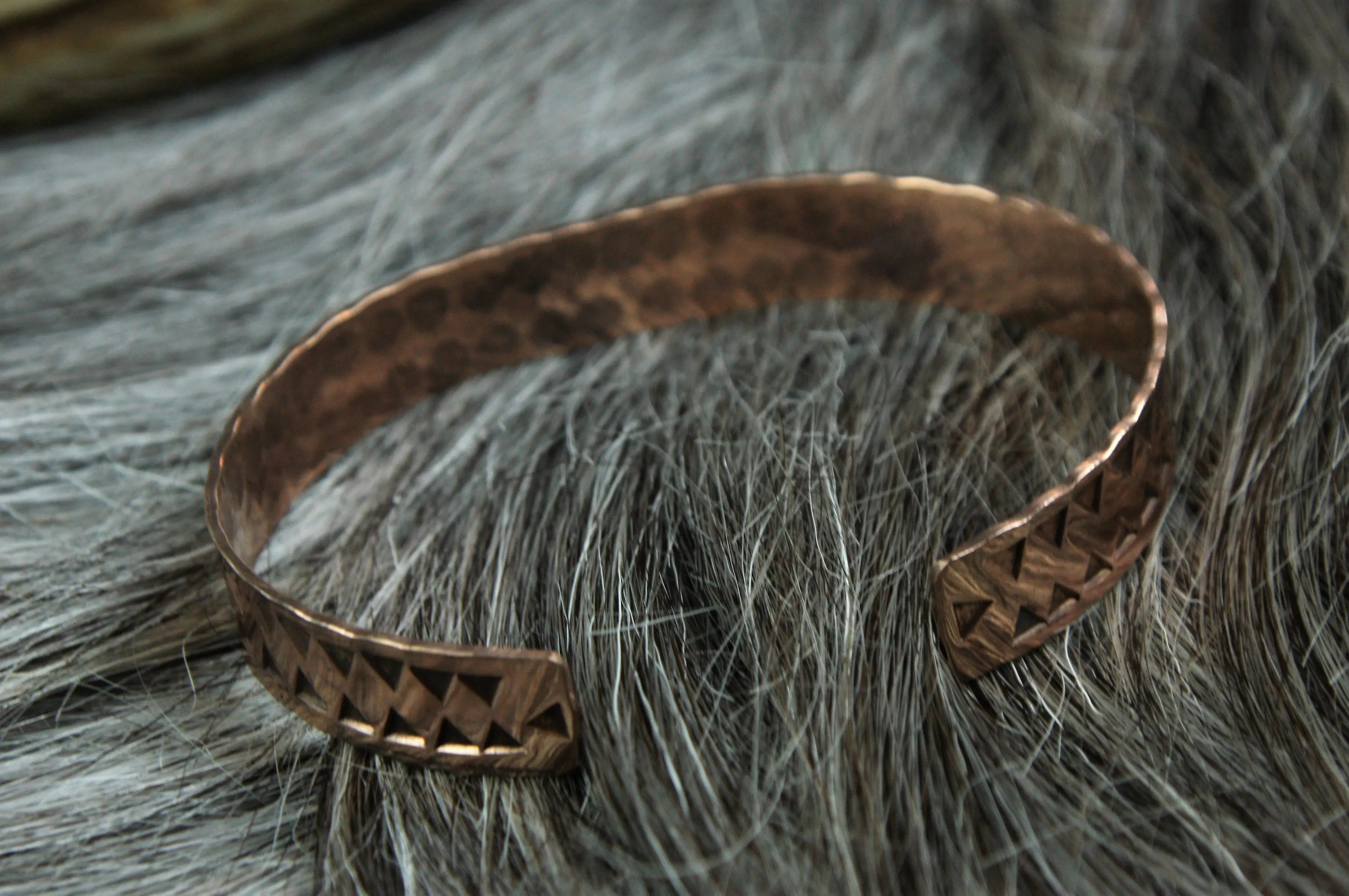 Open Viking Bracelet In Bronze 