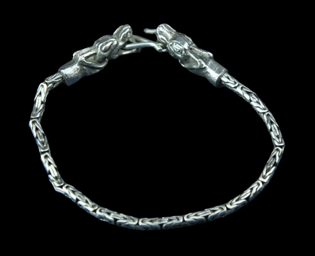 Viking Bracelet with Dragon Heads