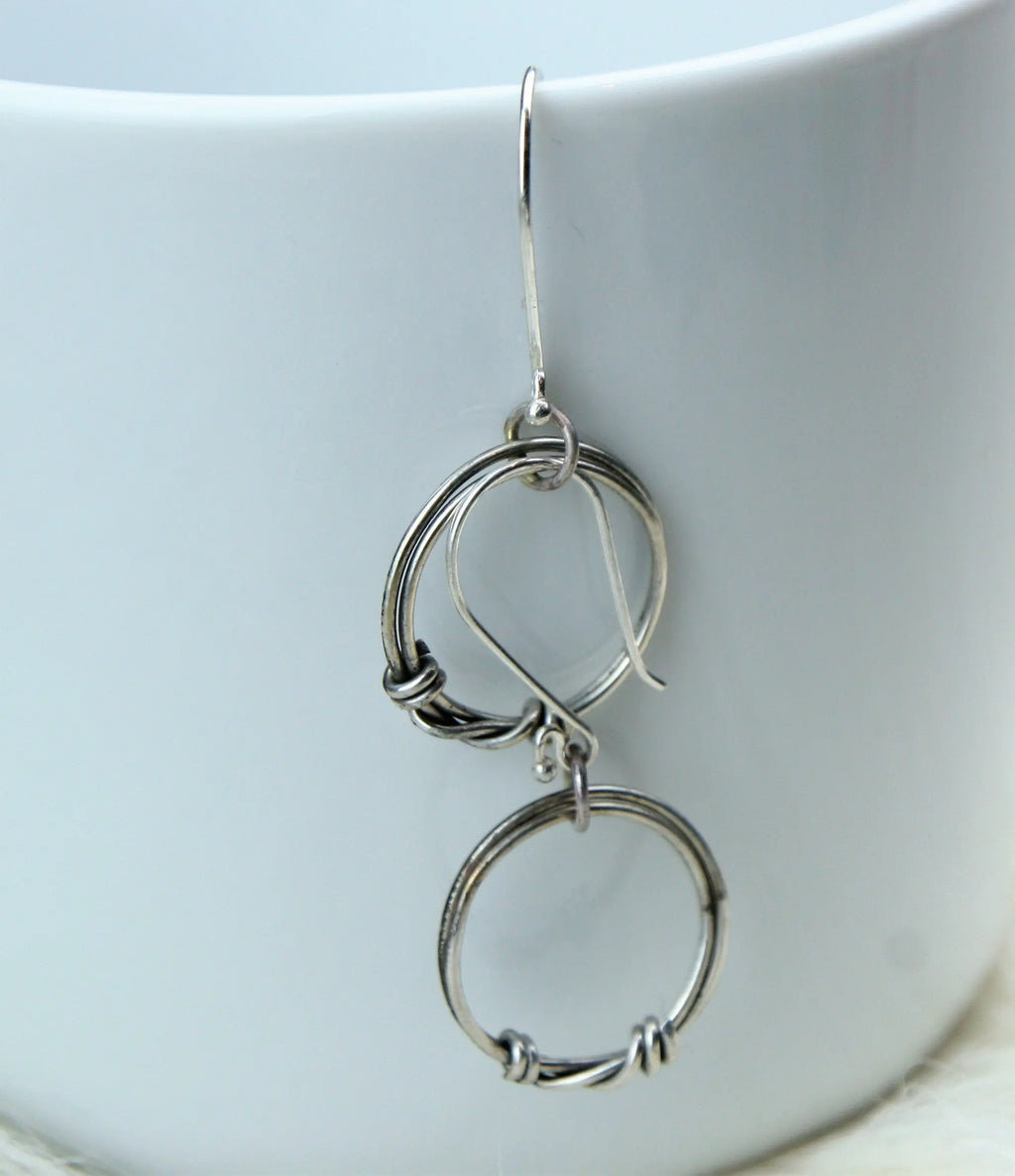 Handmade Silver Viking Earrings