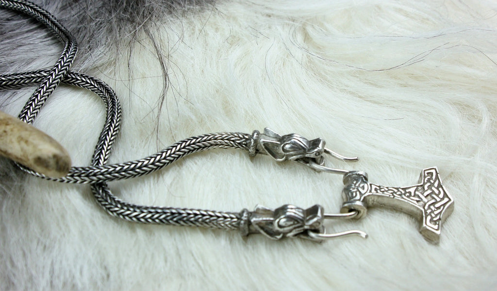 Massive Thors Hammer on Silver Chain