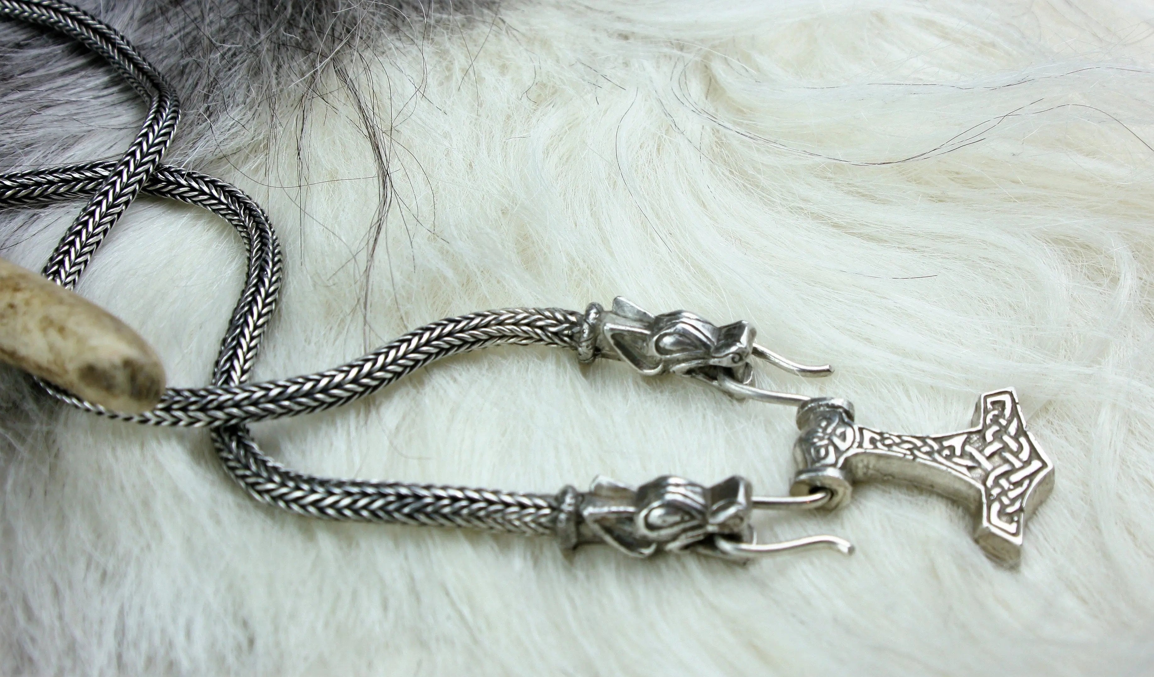 Massive Thors Hammer on Silver Chain
